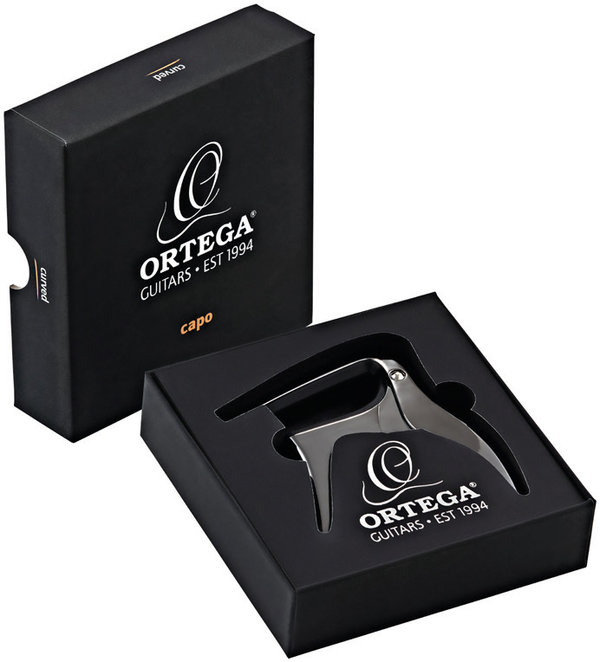 ORTEGA Capodaster für Westerngitarre, Black Chrome Special Edition